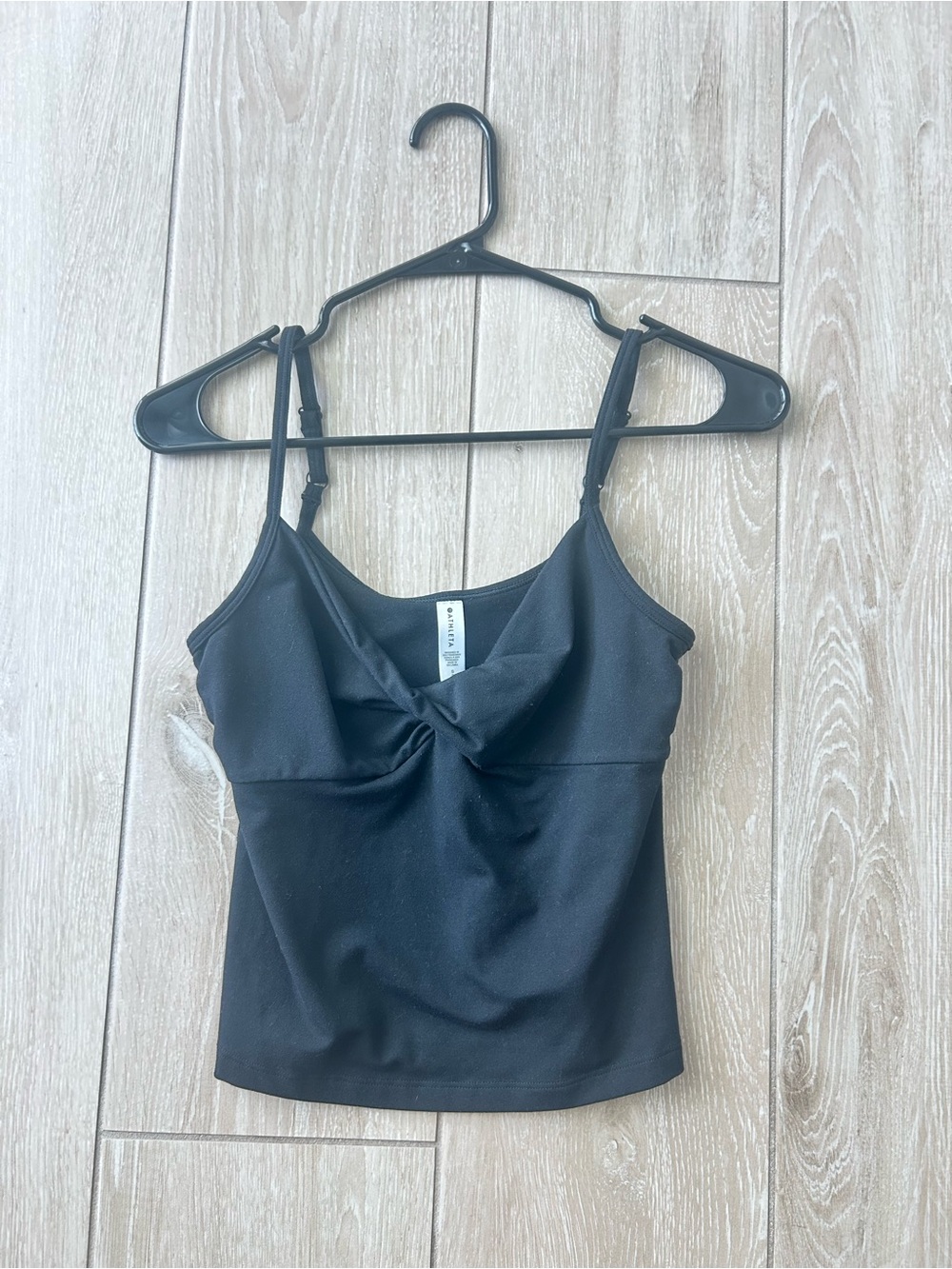 Athleta Black Knotted Front Cami Cropped Tank - Women - EUC XS